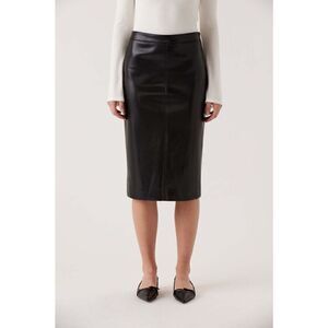 $168 Sophie Rue Bridget Faux Leather Skirt Black Size Medium